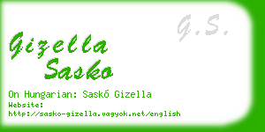 gizella sasko business card